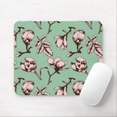 Nahtloses Muster mit Frühlingsknospen der Blume Mousepad (Mit Mouse)