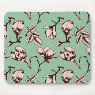 Nahtloses Muster mit Frühlingsknospen der Blume Mousepad