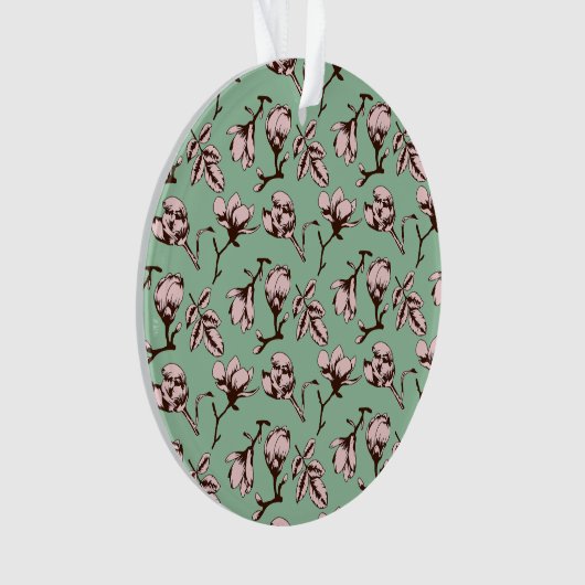 Nahtloses Muster mit Frühlingsknospen der Blume Ornament (Vorderseite)