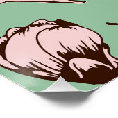 Nahtloses Muster mit Frühlingsknospen der Blume Poster (Ecke)