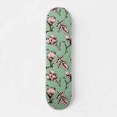 Nahtloses Muster mit Frühlingsknospen der Blume Skateboard (Vorne)