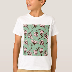 Nahtloses Muster mit Frühlingsknospen der Blume T-Shirt