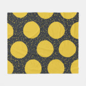 Nahtloses Muster mit gelben Polka-Punkten Fleecedecke (Vorderseite (Horizontal))