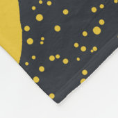 Nahtloses Muster mit gelben Polka-Punkten Fleecedecke (Ecke)