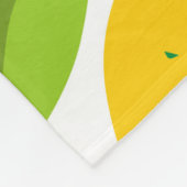 Nahtloses Muster mit gelber, frischer Zitrone Fleecedecke (Ecke)