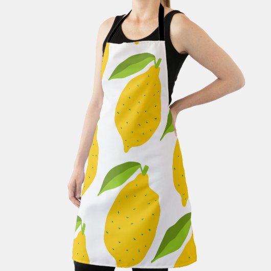 Nahtloses Muster mit gelber, frischer Zitrone Schürze (InSitu)
