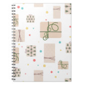 Nahtloses Muster mit Geschenkboxen. Geschenke Notizblock (Vorderseite)