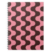 Nahtloses Muster mit gewellten Streifen im Retro-S Notizblock (Vorderseite)