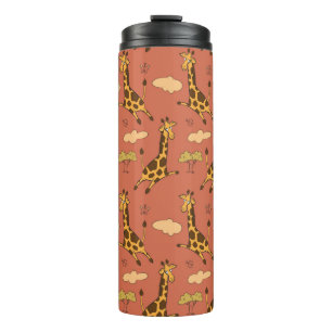 Nahtloses Muster mit Giraffen Thermosbecher