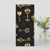 Nahtloses Muster mit Golden Keys (Stehend Vorderseite)