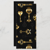 Nahtloses Muster mit Golden Keys (Vorne/Hinten)