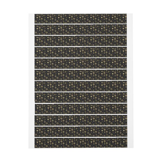 Nahtloses Muster mit Golden Keys (Bogen)