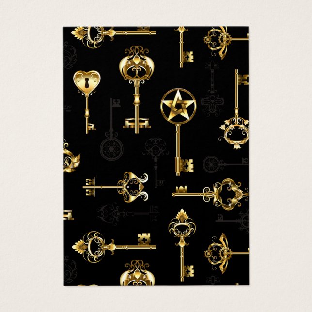 Nahtloses Muster mit Golden Keys (Vorderseite)