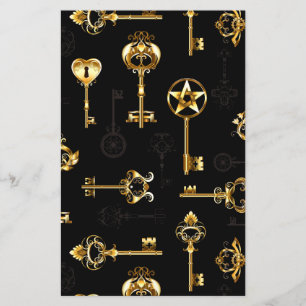 Nahtloses Muster mit Golden Keys