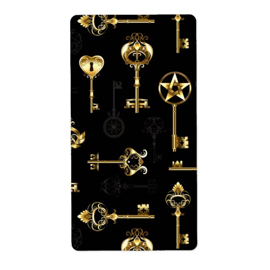 Nahtloses Muster mit Golden Keys (Vorne)