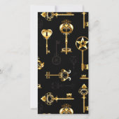 Nahtloses Muster mit Golden Keys Ankündigung (Vorderseite)