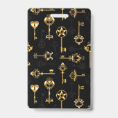 Nahtloses Muster mit Golden Keys Ausweis (Rückseite)