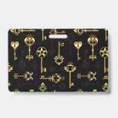 Nahtloses Muster mit Golden Keys Ausweis (Rückseite)