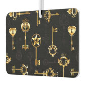 Nahtloses Muster mit Golden Keys Autolufterfrischer (Links)