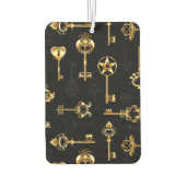 Nahtloses Muster mit Golden Keys Autolufterfrischer (Rückseite)