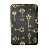 Nahtloses Muster mit Golden Keys Badematte (Vorderseite Vertikal)