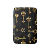 Nahtloses Muster mit Golden Keys Badematte (Vorderseite Vertikal)