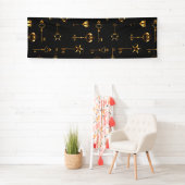 Nahtloses Muster mit Golden Keys Banner (Insitu)