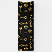 Nahtloses Muster mit Golden Keys Banner (Vertikal)
