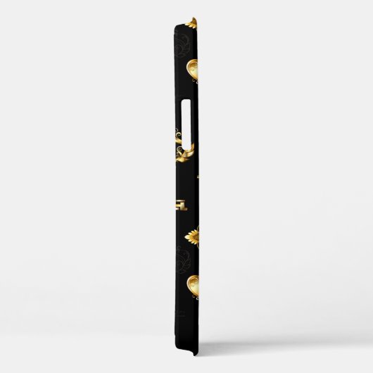 Nahtloses Muster mit Golden Keys Case-Mate iPhone Hülle (Rückseite / Rechts)