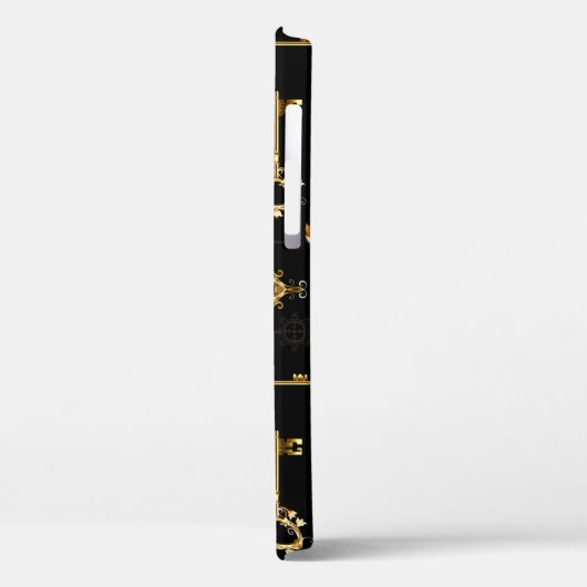 Nahtloses Muster mit Golden Keys Case-Mate iPhone Hülle (Rückseite / Links)