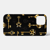 Nahtloses Muster mit Golden Keys Case-Mate iPhone Hülle (Rückseite (Horizontal))