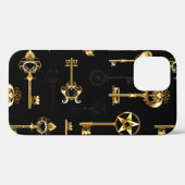 Nahtloses Muster mit Golden Keys Case-Mate iPhone Hülle (Rückseite (Horizontal))