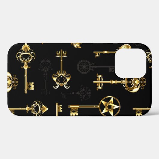 Nahtloses Muster mit Golden Keys Case-Mate iPhone Hülle (Rückseite (Horizontal))