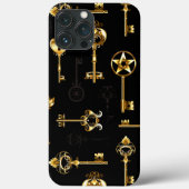 Nahtloses Muster mit Golden Keys Case-Mate iPhone Hülle (Rückseite)