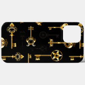 Nahtloses Muster mit Golden Keys Case-Mate iPhone Hülle (Rückseite (Horizontal))