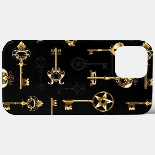 Nahtloses Muster mit Golden Keys Case-Mate iPhone Hülle (Rückseite (Horizontal))