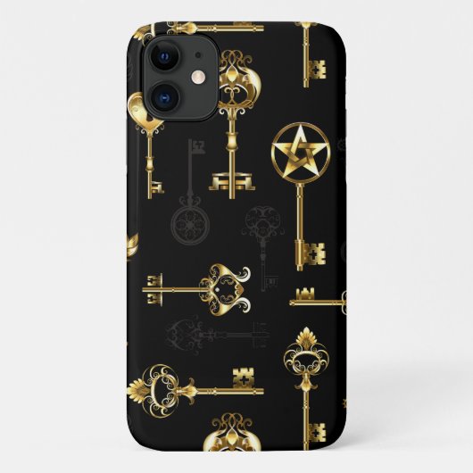 Nahtloses Muster mit Golden Keys Case-Mate iPhone Hülle (Rückseite)