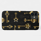 Nahtloses Muster mit Golden Keys Case-Mate iPhone Hülle (Rückseite (Horizontal))