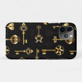 Nahtloses Muster mit Golden Keys Case-Mate iPhone Hülle (Rückseite (Horizontal))