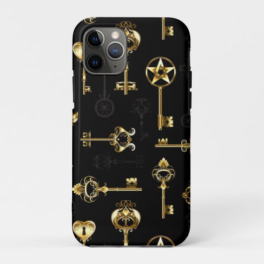 Nahtloses Muster mit Golden Keys Case-Mate iPhone Hülle (Rückseite)