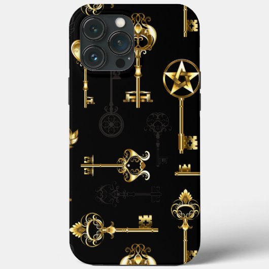 Nahtloses Muster mit Golden Keys Case-Mate iPhone Hülle (Rückseite)