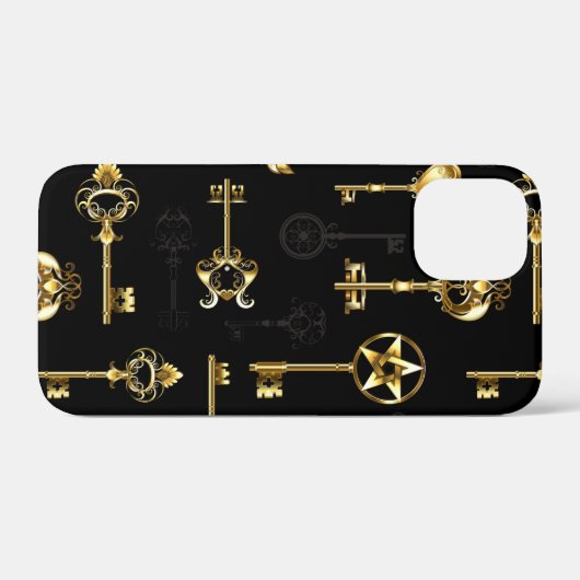 Nahtloses Muster mit Golden Keys Case-Mate iPhone Hülle (Rückseite (Horizontal))