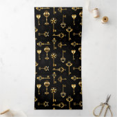 Nahtloses Muster mit Golden Keys Dreifach Gefaltete Ankündigung (Innenseite)