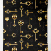Nahtloses Muster mit Golden Keys Dreifach Gefaltete Ankündigung (Innenseite Mitte)