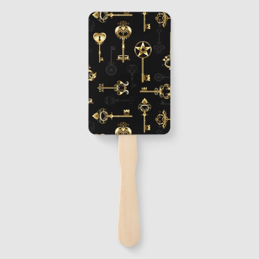 Nahtloses Muster mit Golden Keys Fächer (Rückseite)