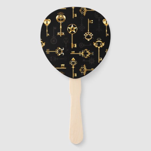 Nahtloses Muster mit Golden Keys Fächer (Vorderseite)