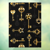 Nahtloses Muster mit Golden Keys Fensteraufkleber (Blatt 3)