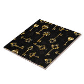 Nahtloses Muster mit Golden Keys Fliese (Seite)