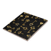 Nahtloses Muster mit Golden Keys Fliese (Seite)