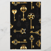 Nahtloses Muster mit Golden Keys Flyer (Vorne)